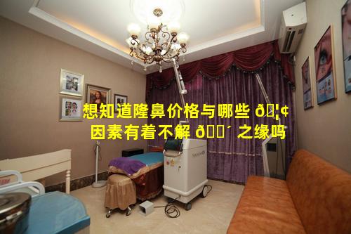 想知道隆鼻价格与哪些 🦢 因素有着不解 🌴 之缘吗